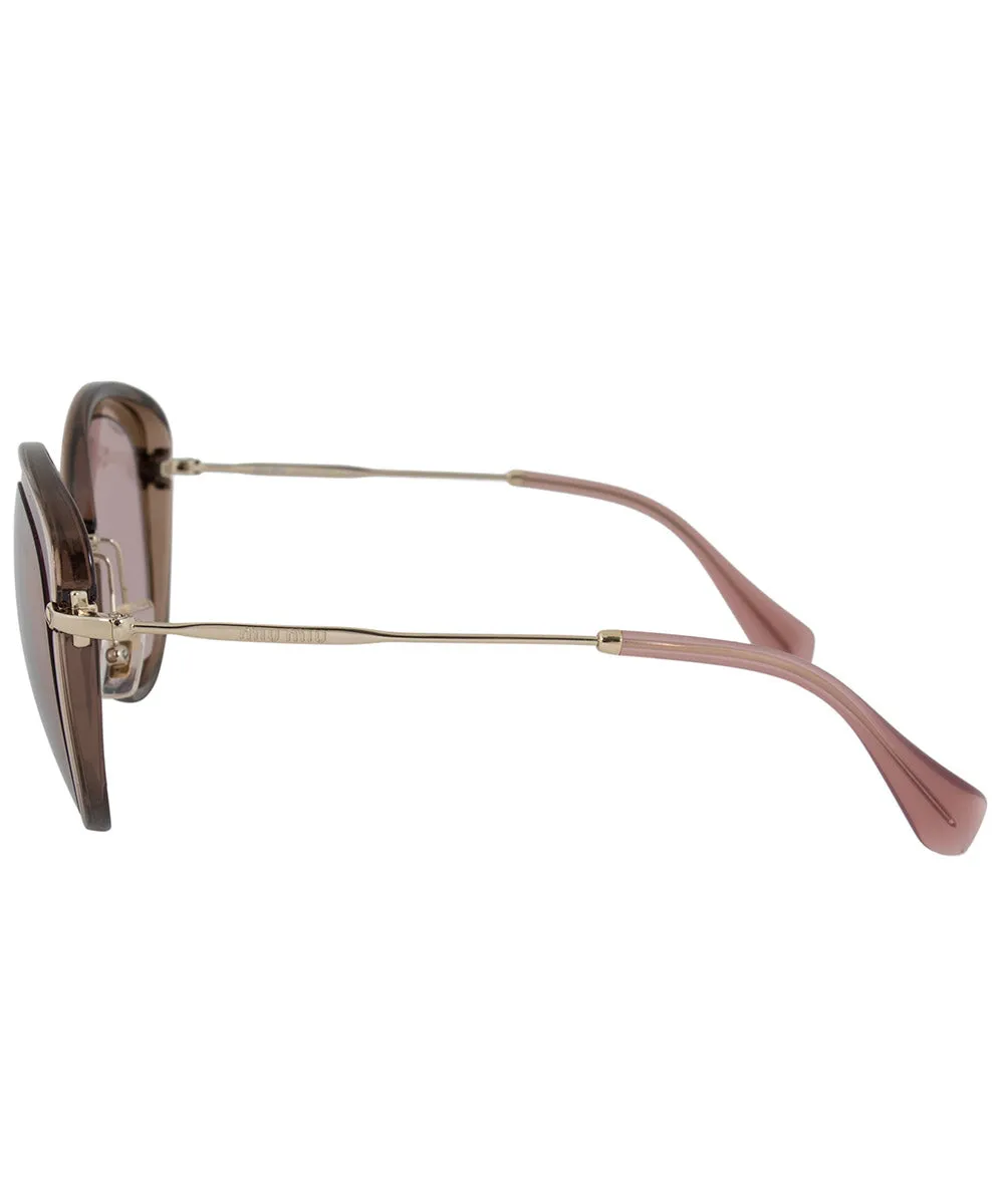 Miu Miu Round Sunglasses SMU50RS TKW4M2 54 | Purple Frame | Gold Mirror Lenses sold by Ruumur product image thumbnail 4