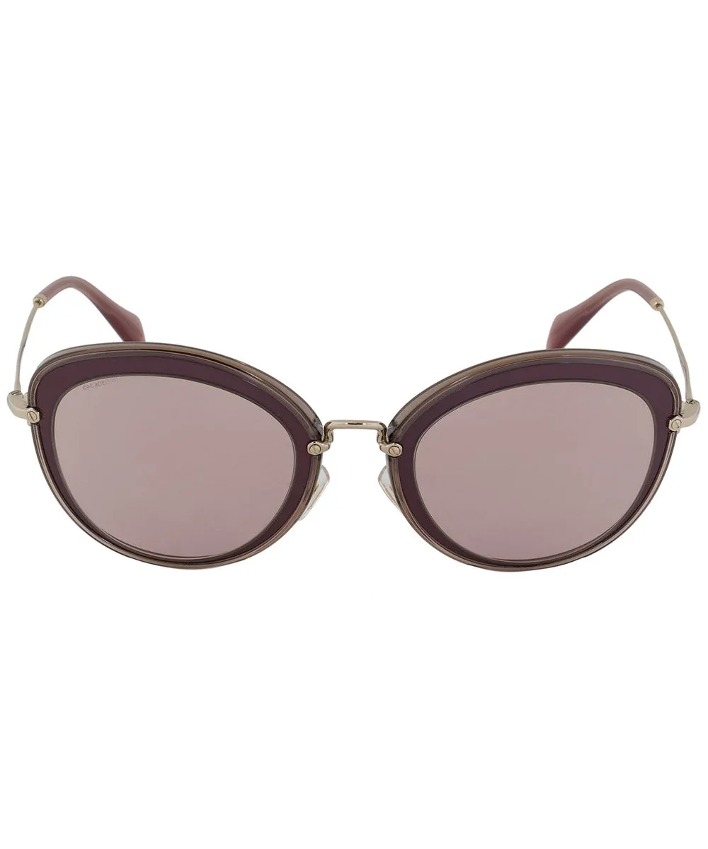 Miu Miu Round Sunglasses SMU50RS TKW4M2 54 | Purple Frame | Gold Mirror Lenses sold by Ruumur product image thumbnail 3