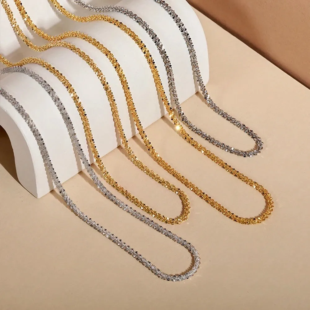 Diamond Cut Chain Hypoallergenic Necklace sold by Ruumur