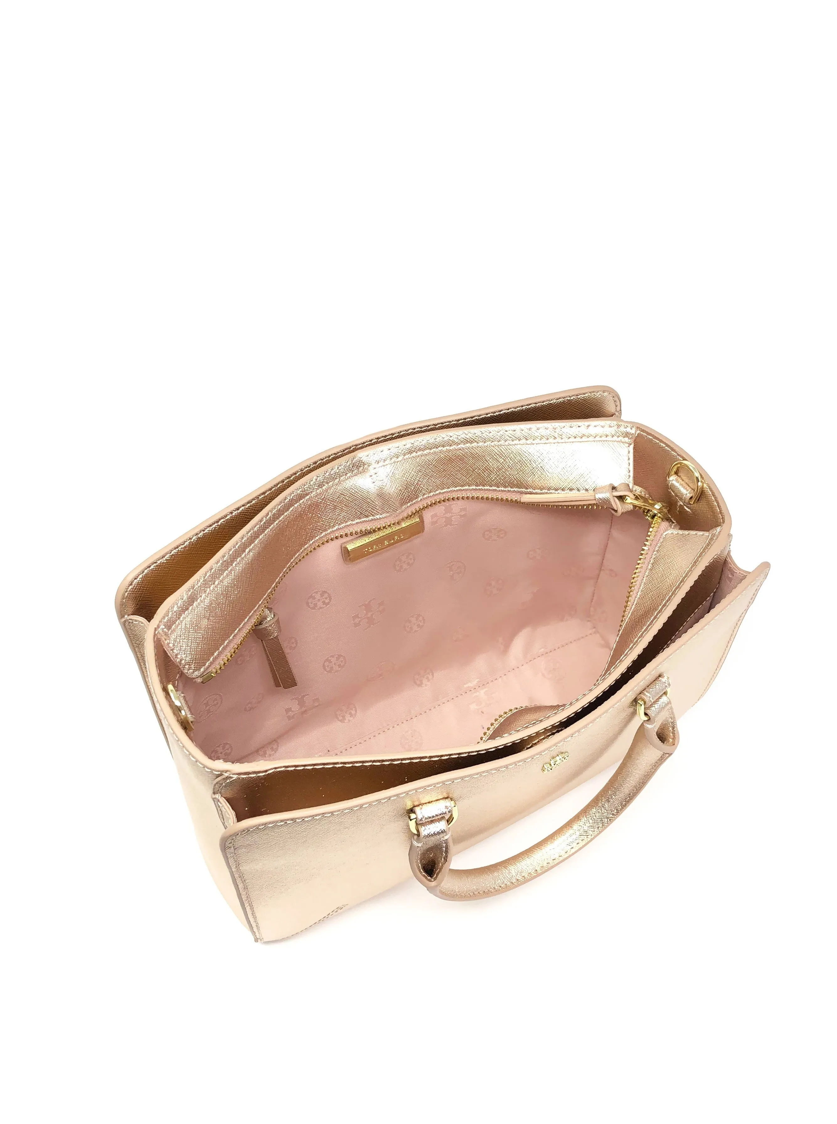 Tory Burch Light Rose Gold Emerson Small Zip Tote sold by Ruumur product image thumbnail 4