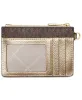 Michael Kors Women's Brown & Pale Gold Signature Jet Set Small Coin Purse sold by Ruumur