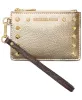 Michael Kors Women's Brown & Pale Gold Signature Jet Set Small Coin Purse sold by Ruumur