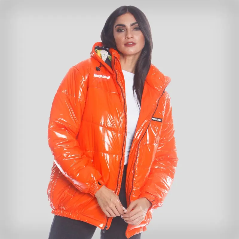 Members Only Women's Nickelodeon Shiny Collab Puffer Oversized Jacket sold by Ruumur