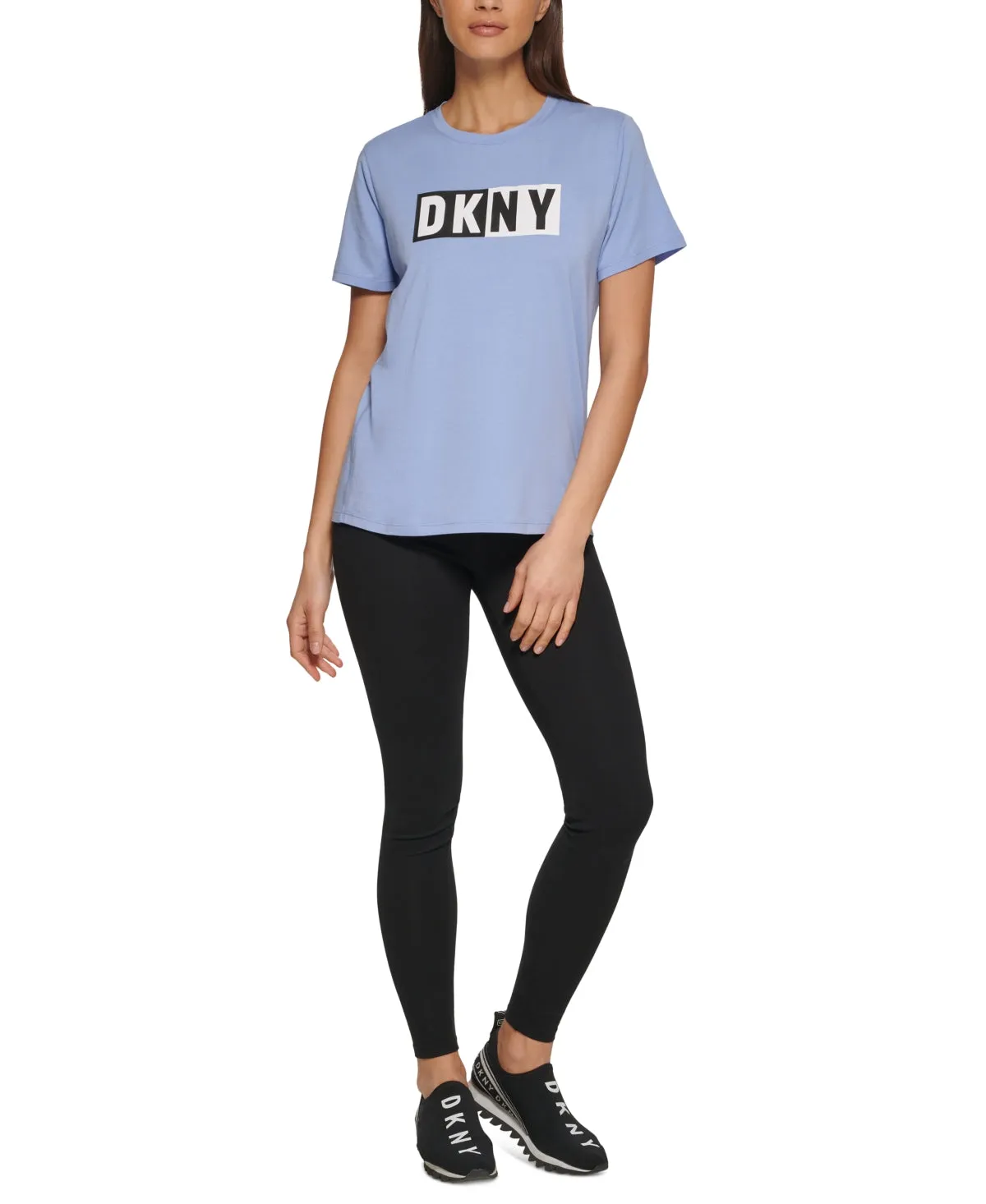 DKNY Women's Sport Logo T-Shirt Blue Size S sold by Ruumur