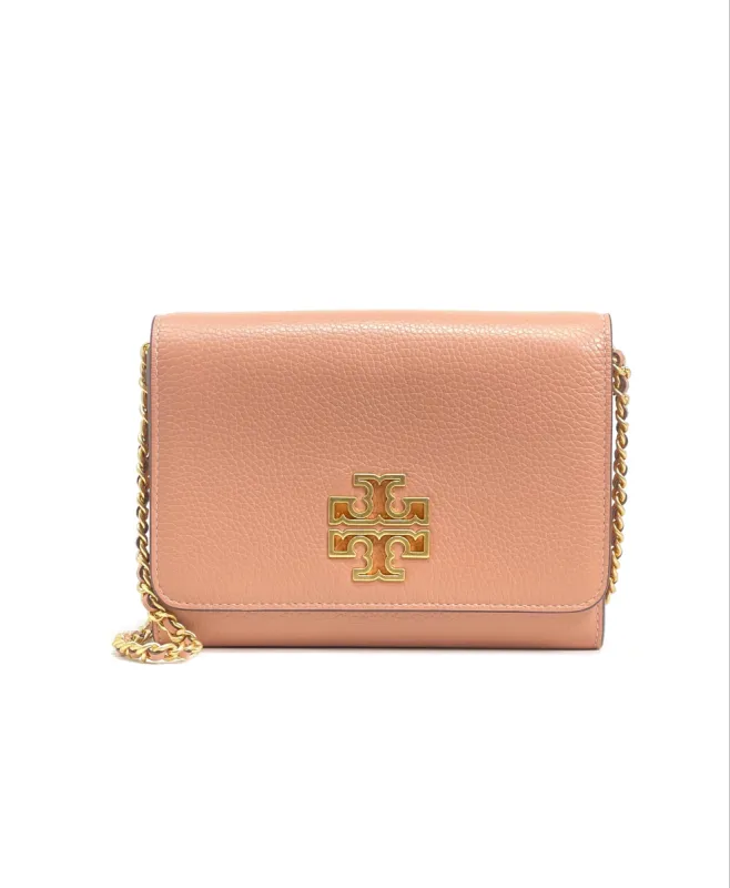 Tory Burch Pink Moon Britten Chain Wallet sold by Ruumur
