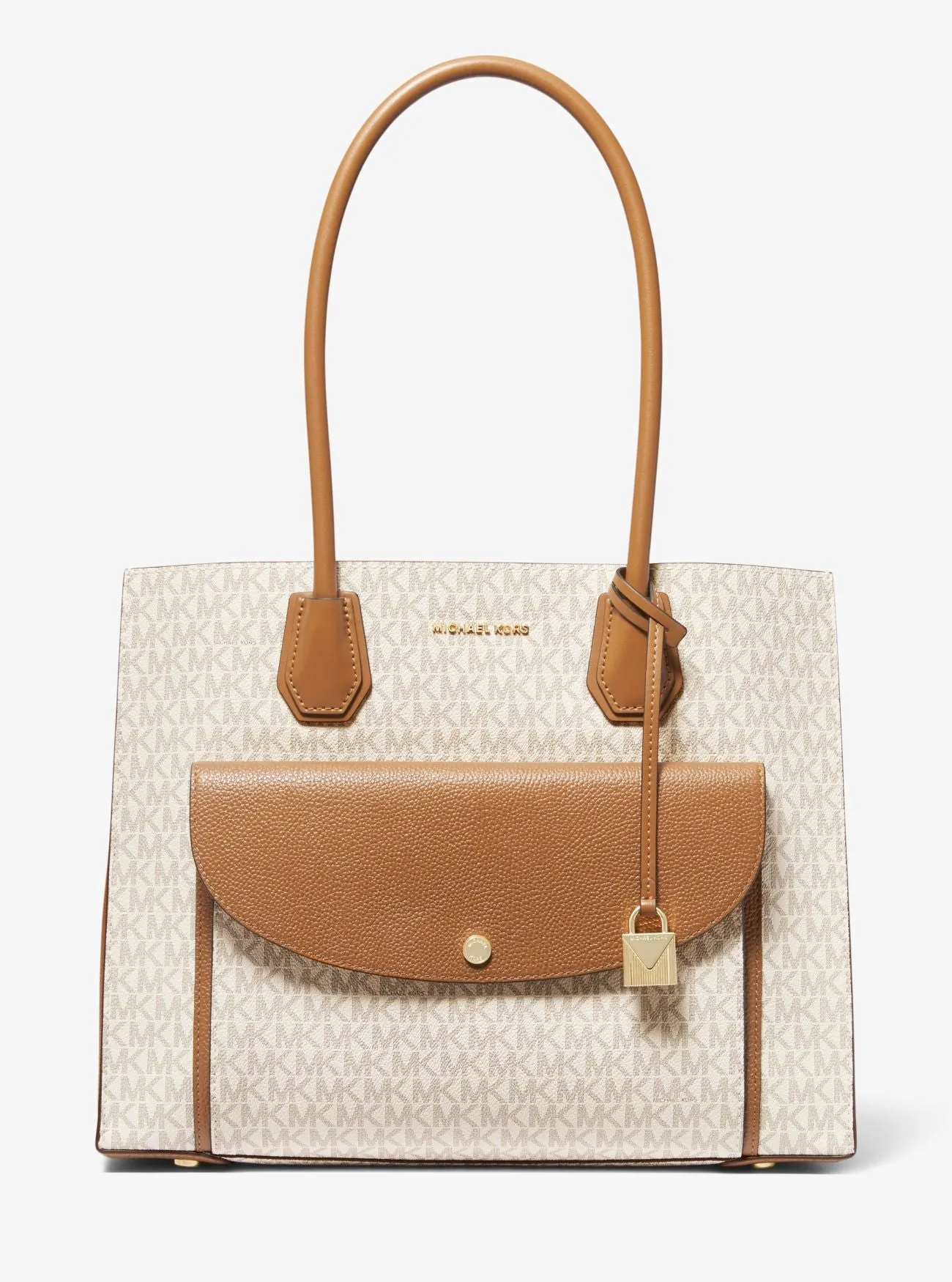 Michael Kors Mercer Extra-Large Logo Pocket Tote Bag sold by Ruumur
