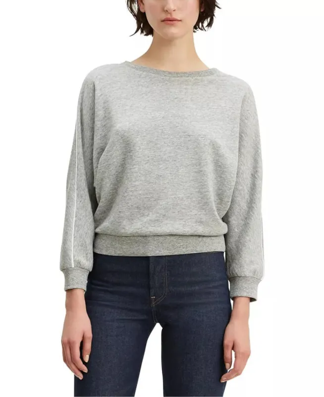 Levi's Women's Natalie Crewneck Sweatshirt Gray Size Large sold by Ruumur