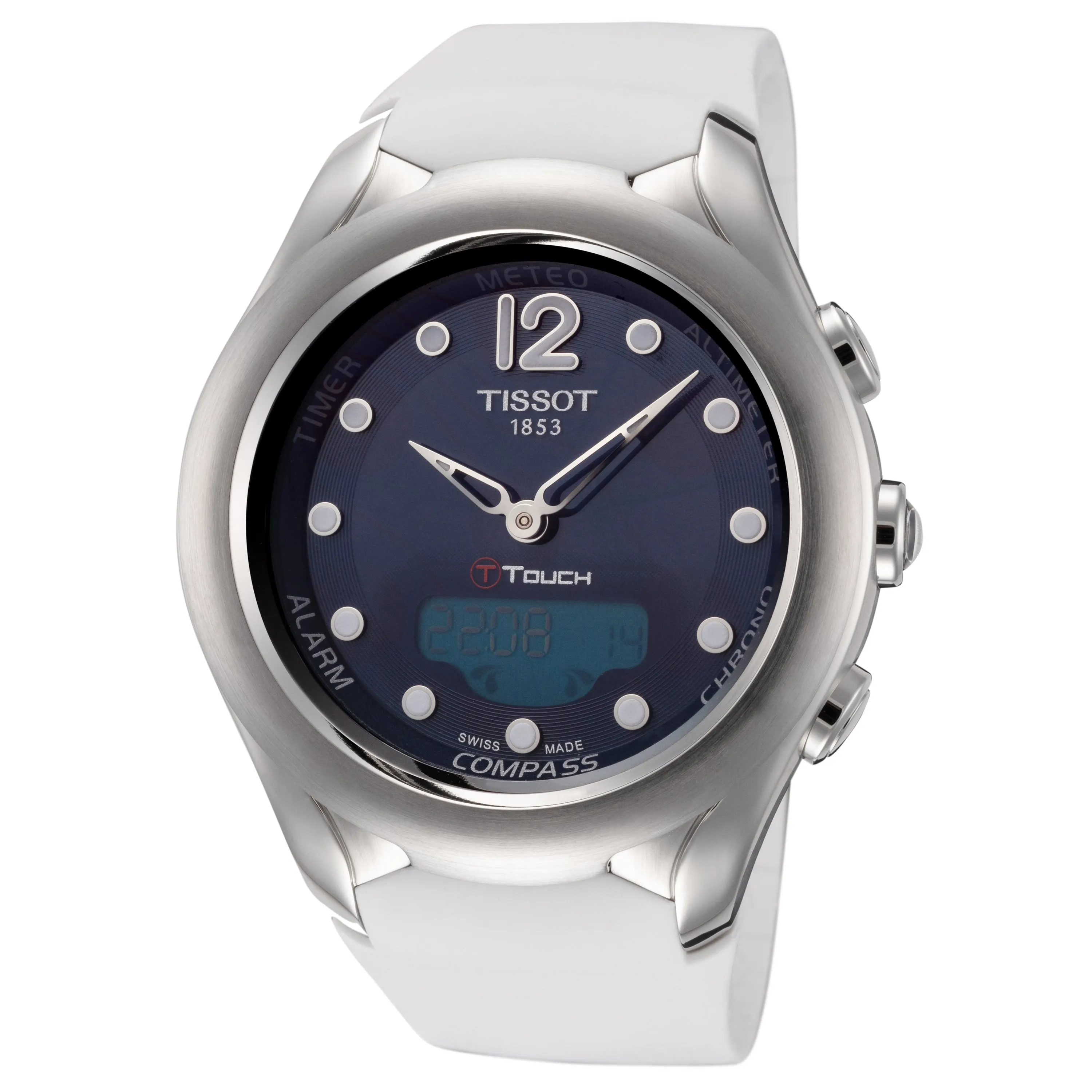 Tissot Women's T0752201704700 T-Touch 39.5mm Blue Dial Silicone Watch sold by Ruumur