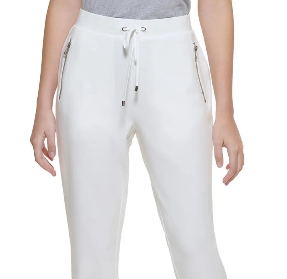 DKNY Women's Zip Pocket Joggers White Size Small sold by Ruumur product image thumbnail 3