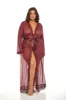 PROVENCE LONG LACE ROBE PLUS sold by Ruumur