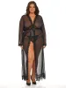 PROVENCE LONG LACE ROBE PLUS sold by Ruumur