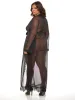PROVENCE LONG LACE ROBE PLUS sold by Ruumur