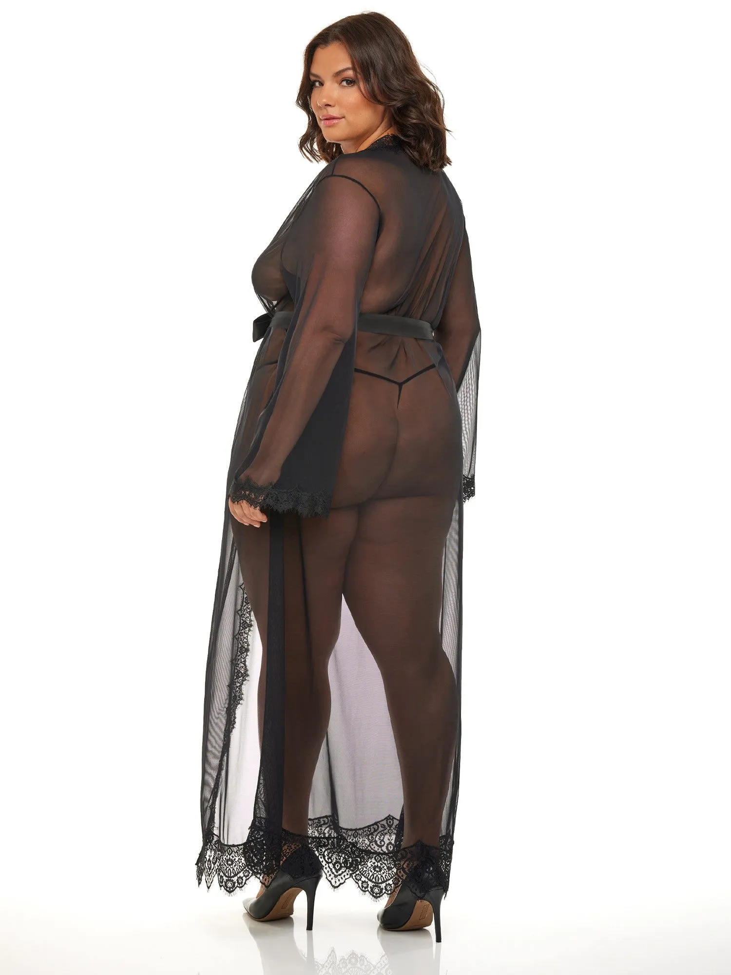 PROVENCE LONG LACE ROBE PLUS sold by Ruumur product image thumbnail 2