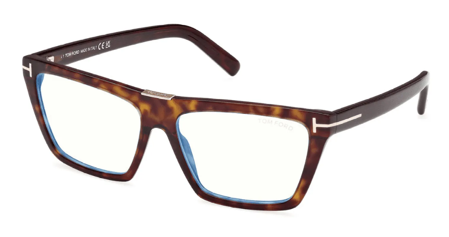 Tom Ford Women's T-Logo 57mm Dark Havana Opticals FT5912-B-52-57 sold by Ruumur