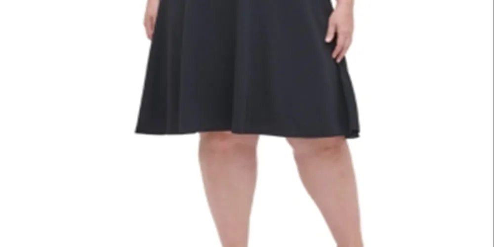 Tommy Hilfiger Women's Plus Colorblocked Fit & Flare Dress Black-Red Size 14W sold by Ruumur product image thumbnail 3