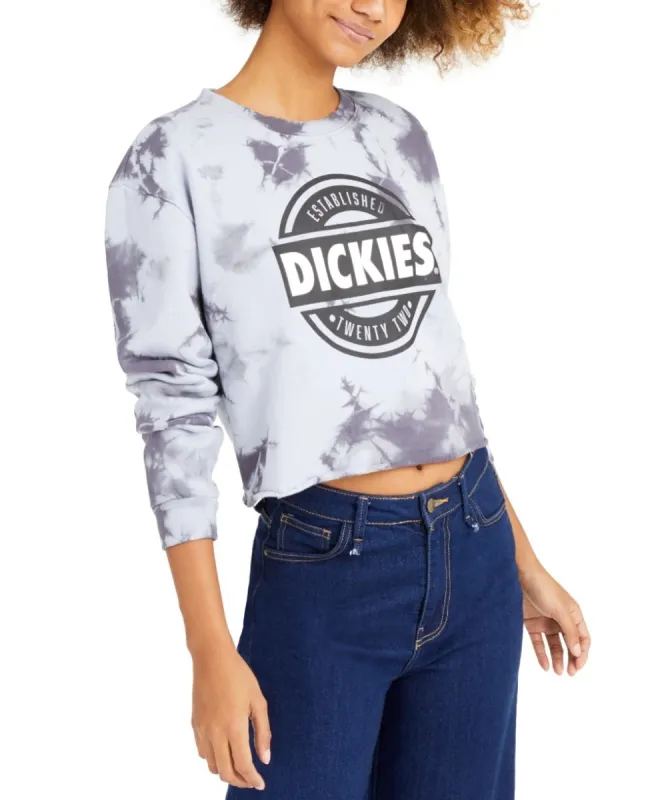 Dickies Women's Logo Tie Dye Sweatshirt Grey Size Large sold by Ruumur