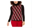Anne Klein Women's Argyle Long Sleeve Turtle Neck T-Shirt Sweater Black sold by Ruumur