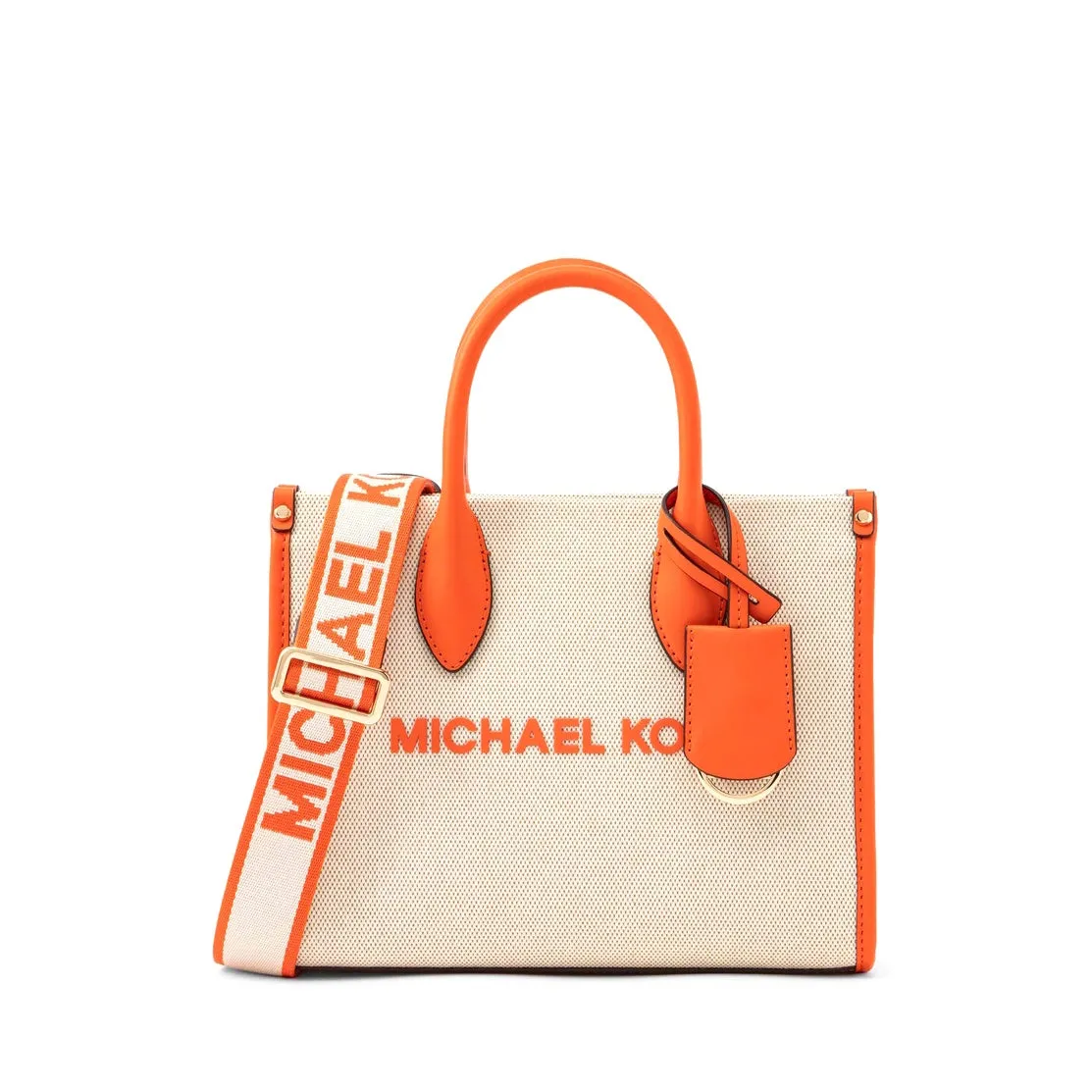 Michael Kors Women's Mirella Small Top Zip Canvas Crossbody sold by Ruumur