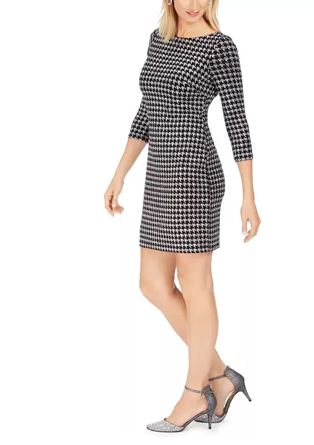 Jessica Howard Women's Glitter Houndstooth Sheath Dress Silver Size 16 sold by Ruumur product image thumbnail 3