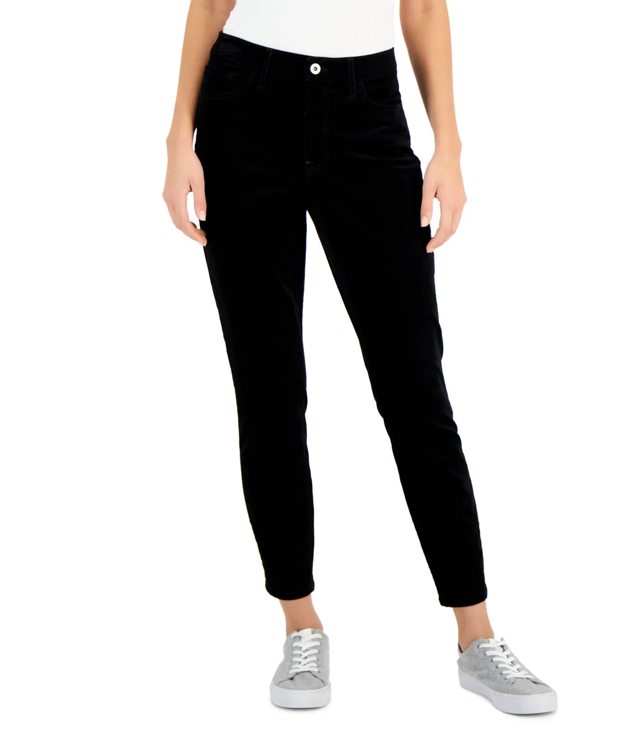 Tommy Hilfiger Women's Corduroy Skinny Ankle Pants Black sold by Ruumur