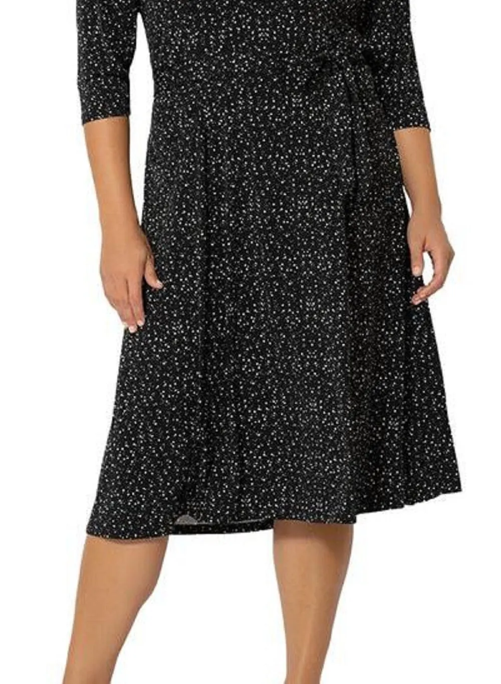 Leota Women's Eliza Belted Dress Black Size 2X sold by Ruumur product image thumbnail 3