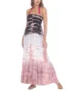 Raviya Women's Tiered Tie Dyed Cover Up Maxi Dress Swimsuit Black Size Medium sold by Ruumur