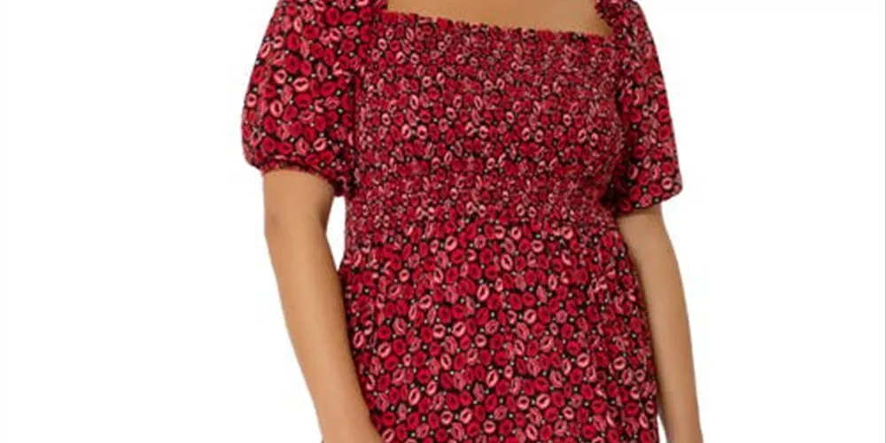 Leota Women's Kelly Ruffle Hem Dress Red Size 2X sold by Ruumur product image thumbnail 2