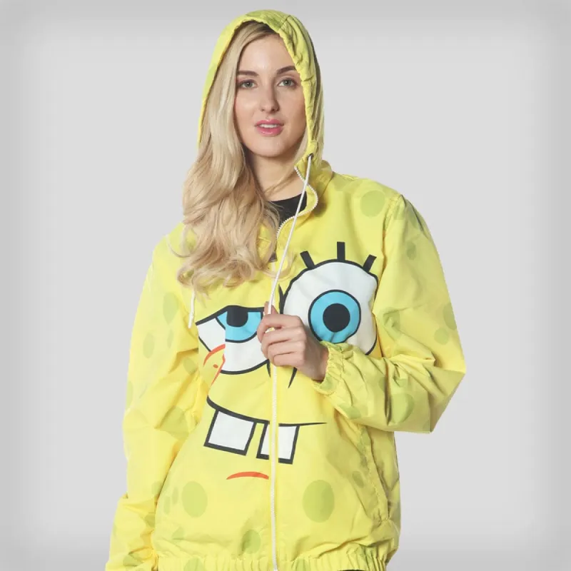 Members Only Women's Spongebob Windbreaker Oversized Jacket sold by Ruumur