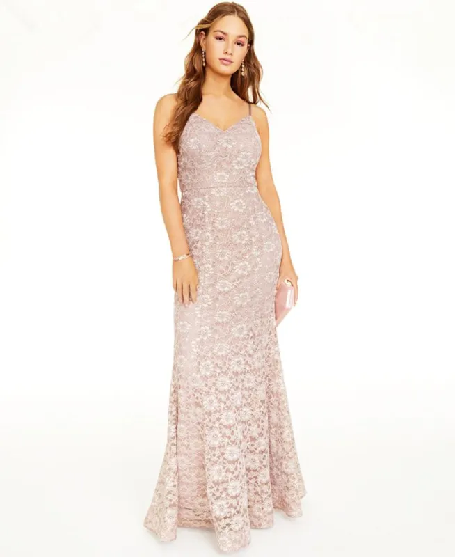 BCX Women's Lace Trumpet Formal Dress Brown Size 1 sold by Ruumur
