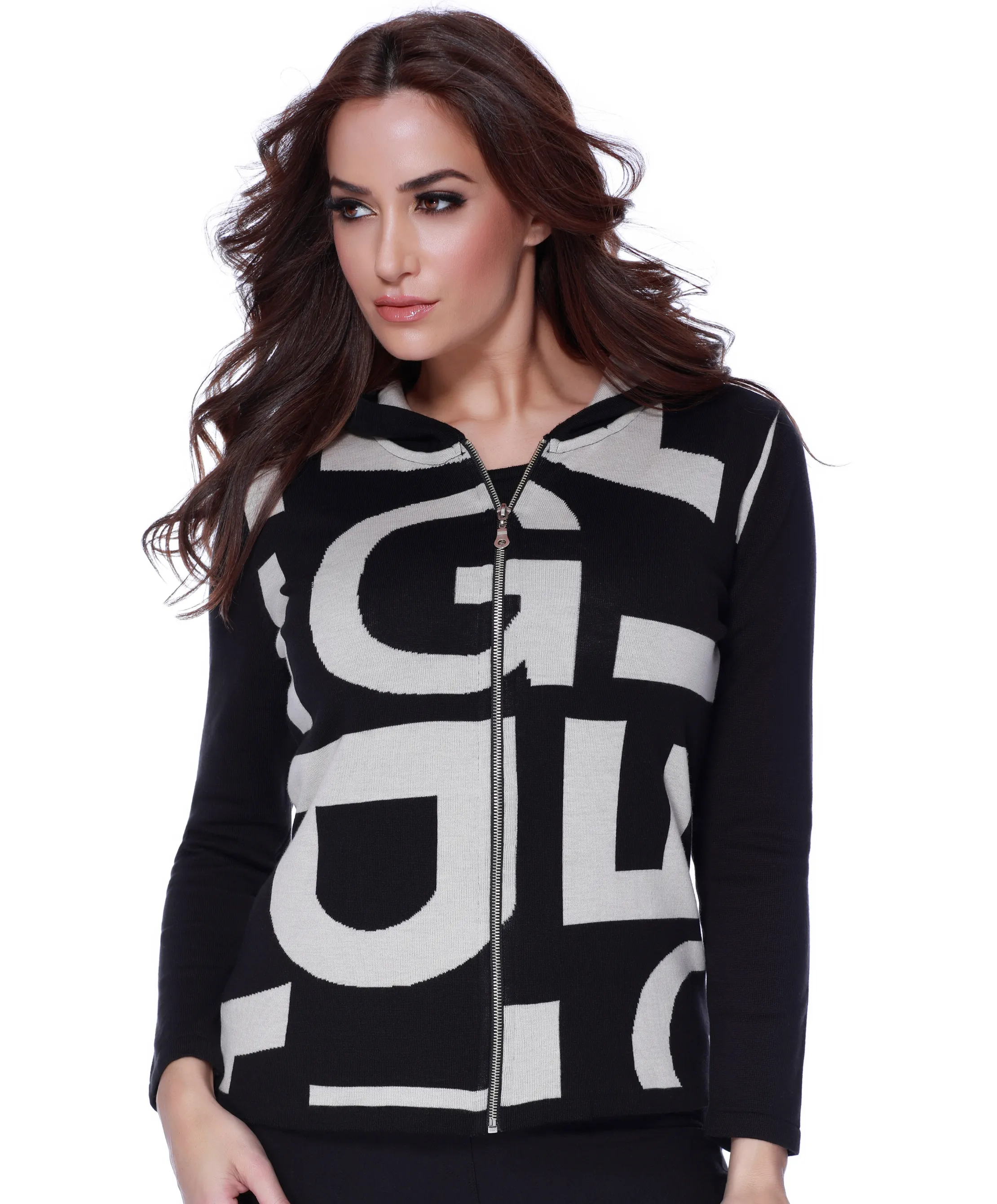 Angel Apparel Abstract Hooded Cardigan sold by Ruumur product image thumbnail 3