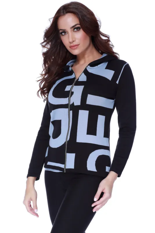 Angel Apparel Abstract Hooded Cardigan sold by Ruumur