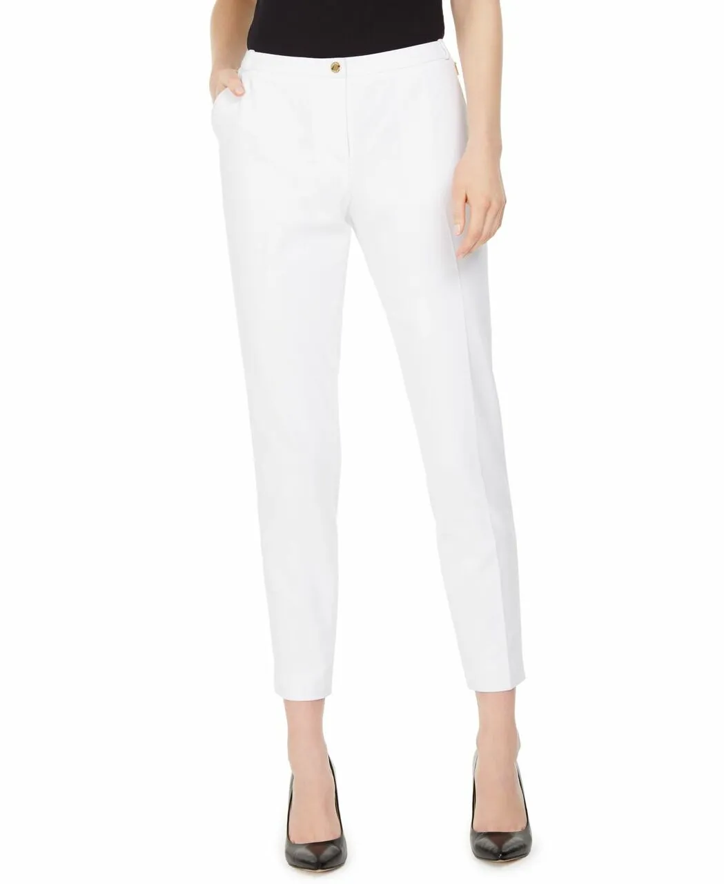 Calvin Klein Women's Slim-Leg Ankle Dress Pants White Size 14 sold by Ruumur