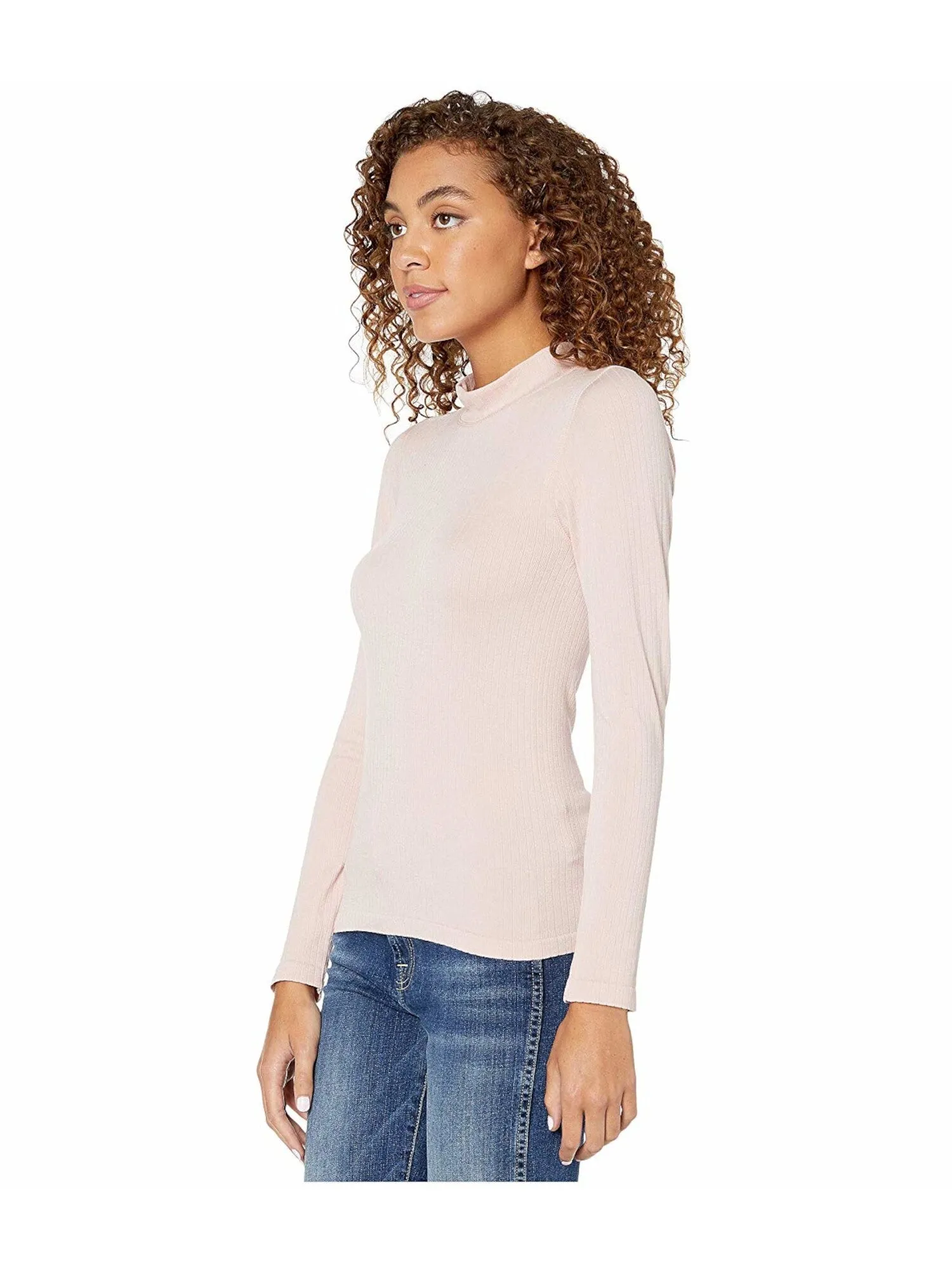 Free People Women's Long Sleeve Turtle Neck T-Shirt Blush Size X-Small sold by Ruumur
