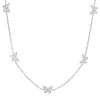 Sterling Silver CZ Butterfly Station Necklace sold by Ruumur