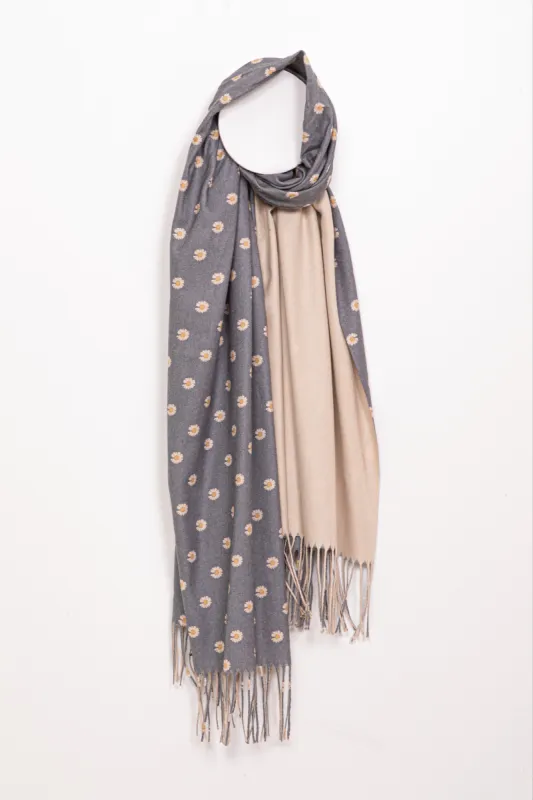 di firenze Soft Feel Daisy Print Pashmina sold by Ruumur