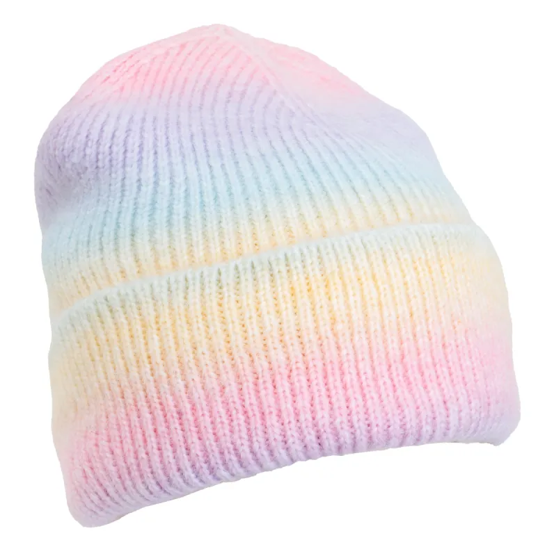 Rebecca and Rifka Striped Knitted Gradient Beanie(BW-114-MUL) sold by Ruumur