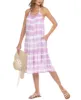Raviya Women's Tie Dyed Tiered Swim Cover Up Dress Swimsuit Purple sold by Ruumur