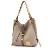 Ladies Canvas Tote Bag Multifunctional Purse Handbag Adjustable Shoulder Rucksack Convertible Backpack Wear-Resistant Dirt-Proof For Women School Offi sold by Ruumur