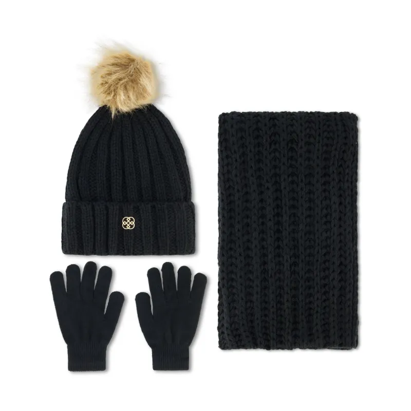 Daisy Fuentes Women's Fall-Ready 3-Pieces Chunky Knit Beanie, Glove & Infinity Scarf Set sold by Ruumur