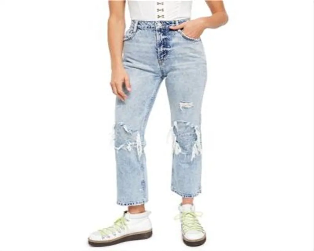 Free People Women's My Own Lane Jeans Blue Size 24 sold by Ruumur