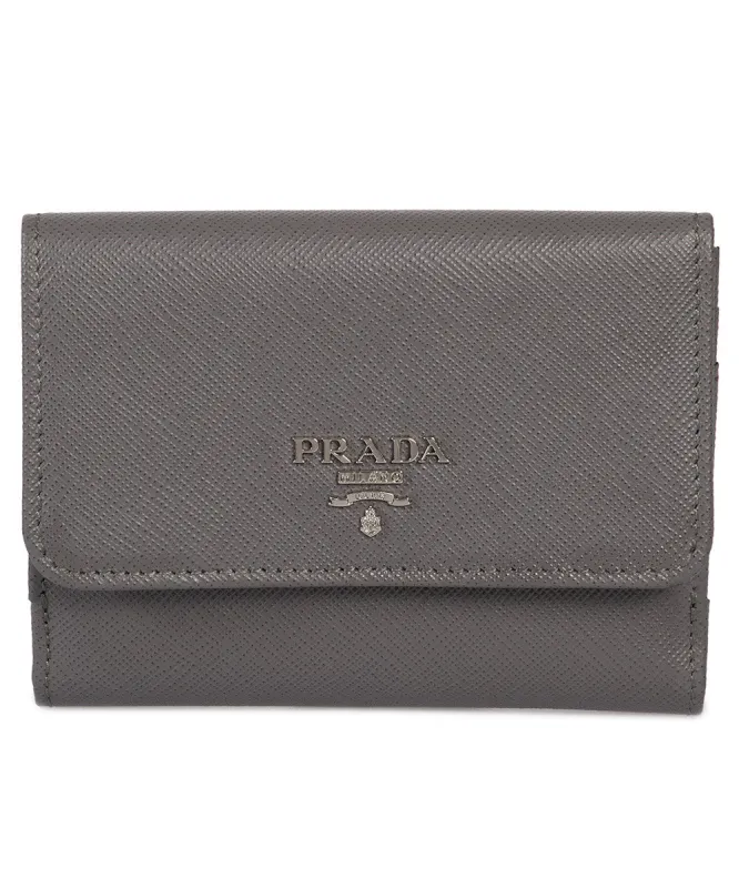 Prada Marble Saffiano Leather Flap Wallet 1MH523 QWA F0K44 sold by Ruumur