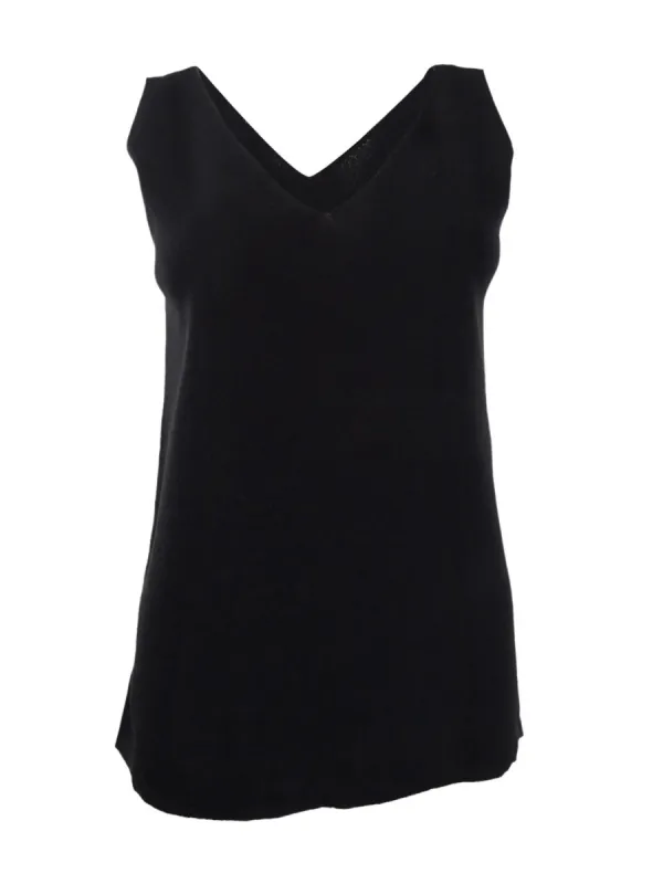 Anne Klein Women's V Neck Top Black Size Small sold by Ruumur