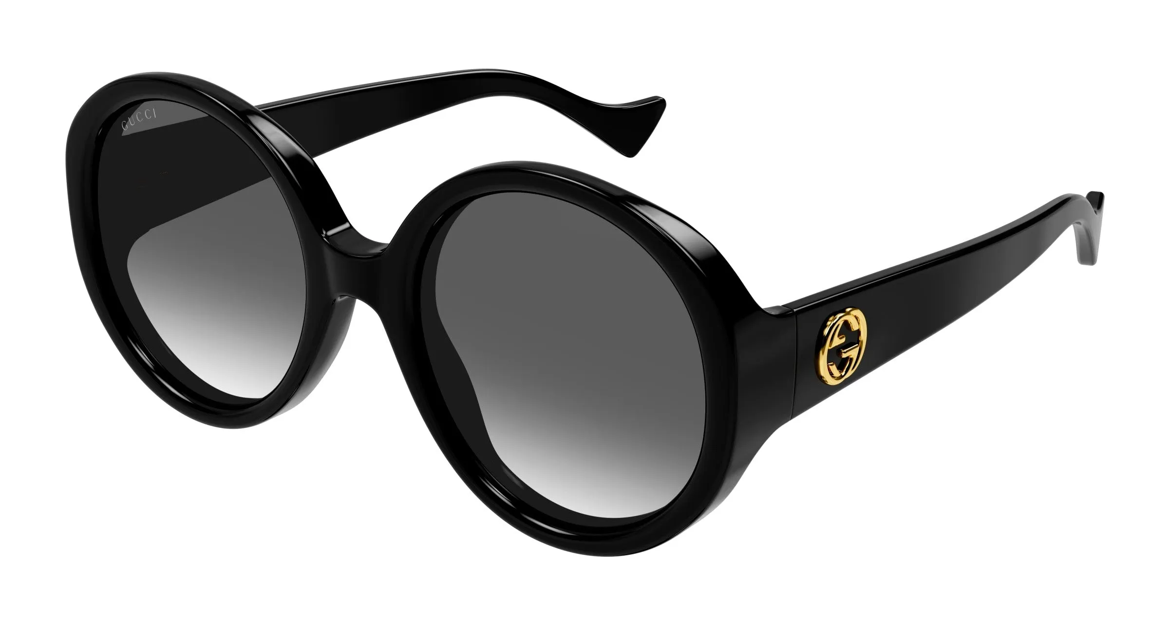 Gucci Round Sunglasses Black/ Grey Gradient 56mm sold by Ruumur