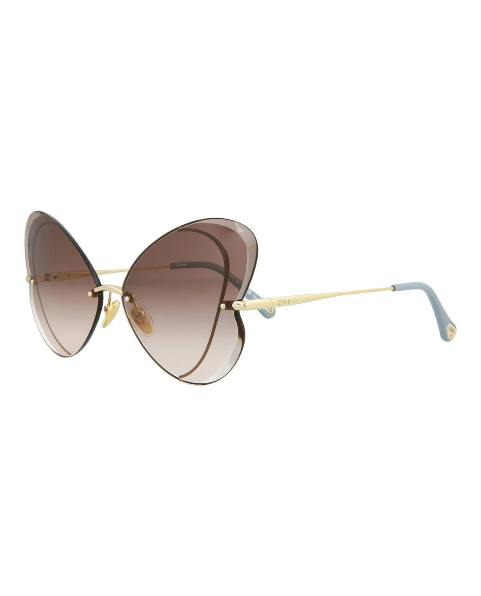 Chloe Cat Eye-Frame Metal Sunglasses, style # CH0064S-30011506002 sold by Ruumur product image thumbnail 2