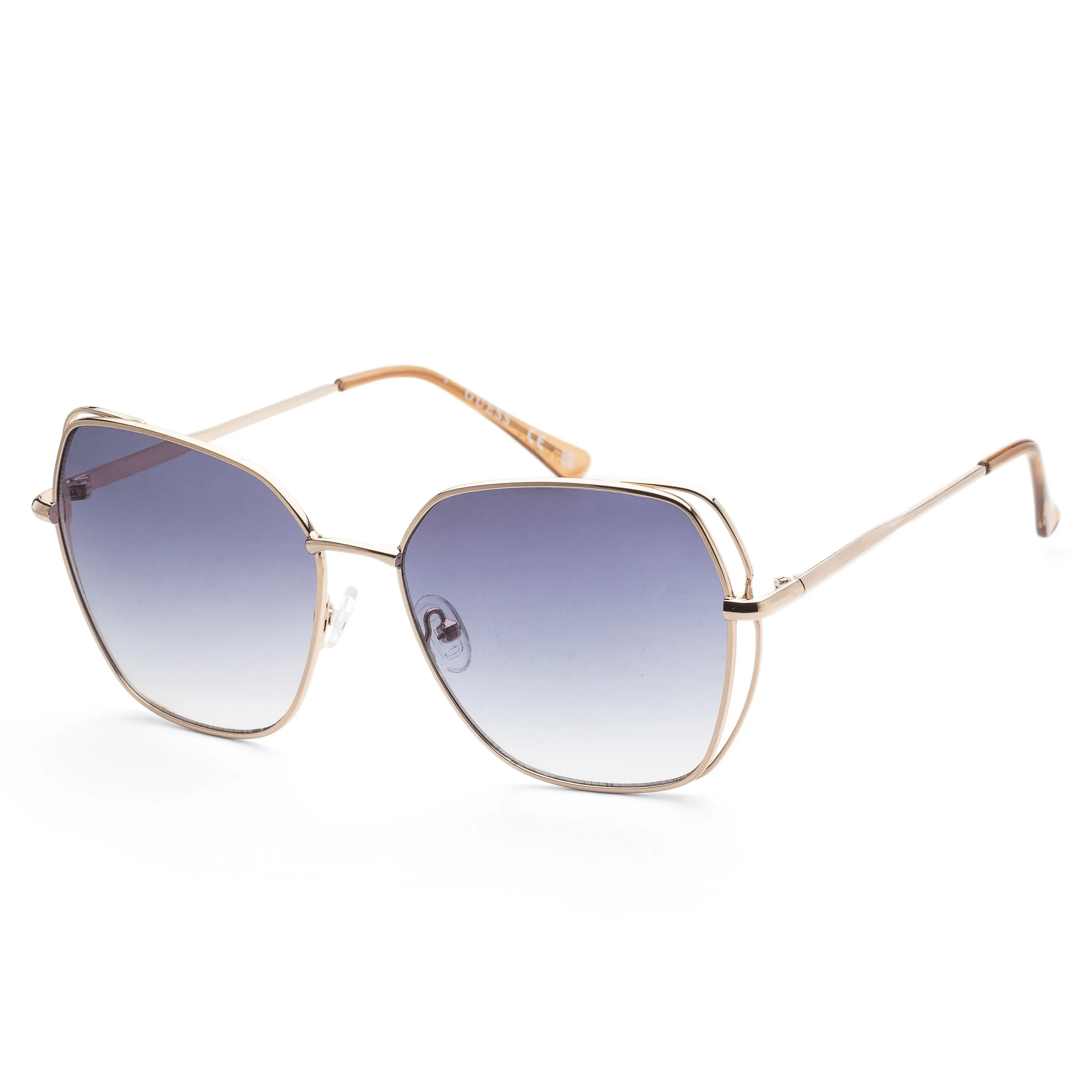 Guess Women's 60 mm Shiny Rose Gold Sunglasses GF0416-28W sold by Ruumur