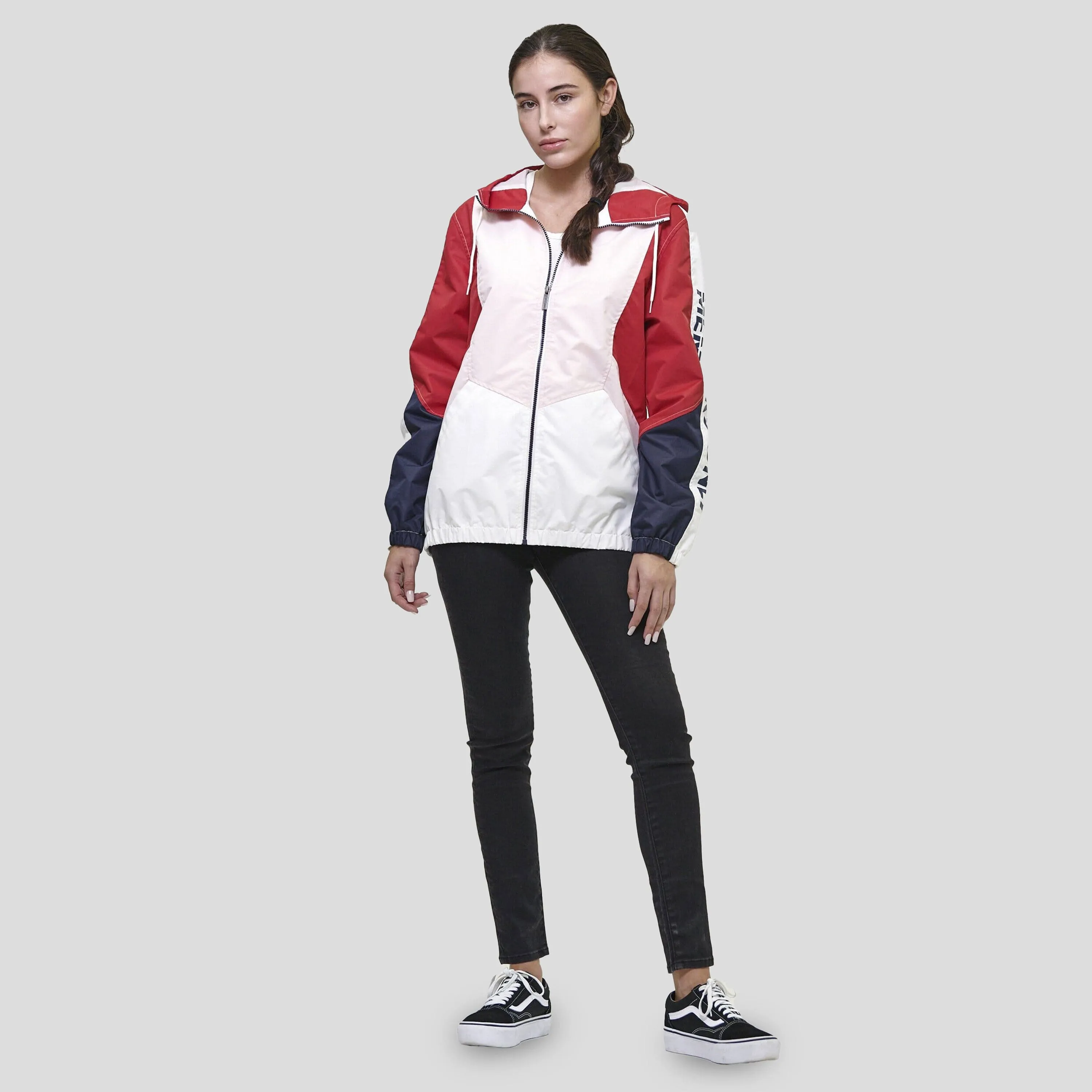 Members Only Women's Color Block Poly Taslon Zip Front Jacket sold by Ruumur product image thumbnail 2