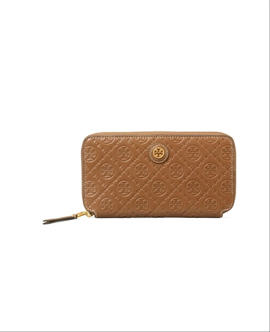 Tory Burch Moose T Monogram Leather Zip Continental Wallet sold by Ruumur