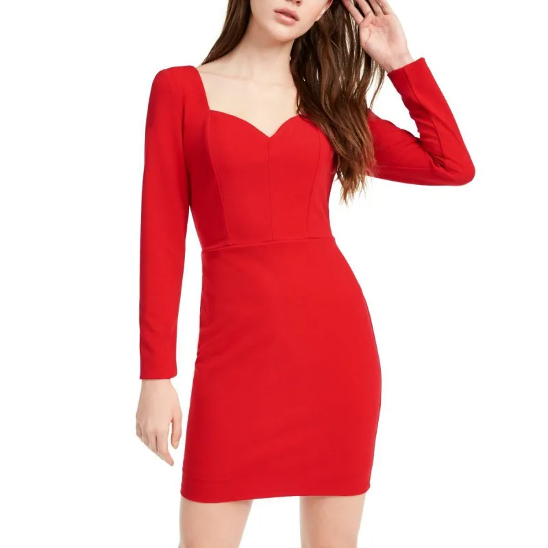 Crystal Doll Women's Double V Party Mini Dress Red Size 3 sold by Ruumur
