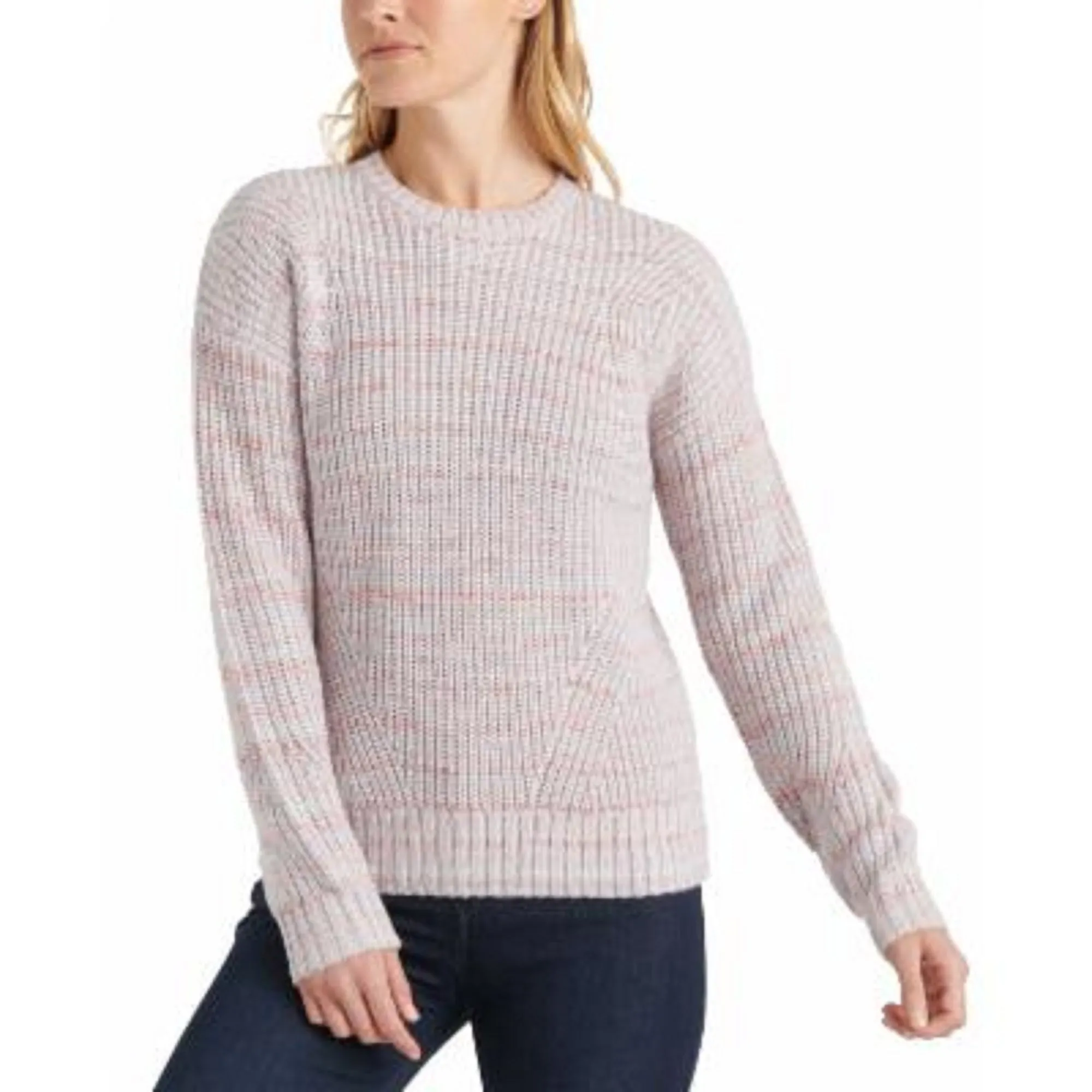 Lucky Brand Women's Marled-Knit Crewneck Sweater Pink Size Medium sold by Ruumur