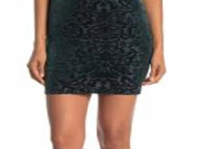 Jump Women's Printed Sleeveless Square Neck Mini Body Con Dress Green Size Small sold by Ruumur product image thumbnail 3